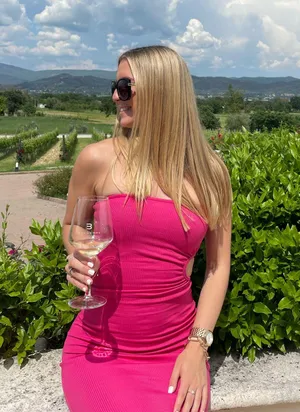 ZARA Dress Midi Pink thumbnail 1