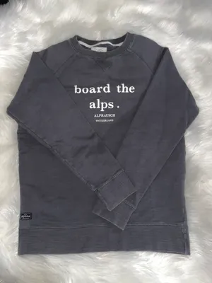Urban Outdoor Blue Grey Switzerland Ski Sweatshirt Crewneck thumbnail 1