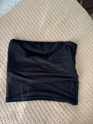 Black Strapless Mesh Top Size XS thumbnail 3