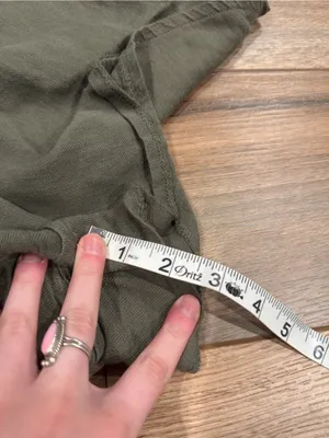 UNIVERSAL THREADS Boho Olive Green Casual Drawstring Lounge Shorts | Size Large thumbnail 6