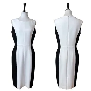 Preston & York Women’s Dress Sheath Classic Black White Color Block Size 8 thumbnail 10