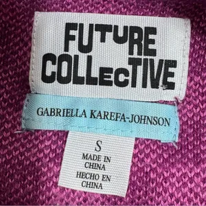 Future Collective Check Pullover Sweater Pink‎ Purple Small Pink thumbnail 11