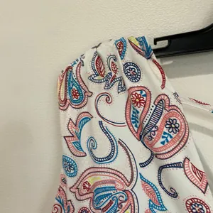 Loft Paisley Deep‎ V Neck Shift Sleeveless Shift Lightweight Dress Size M thumbnail 6