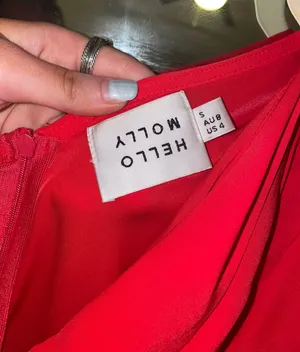 Hello Molly Red Ruffle One Shoulder Dress thumbnail 4