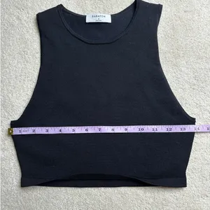 Babaton: Black High Neck Knit Crop Top thumbnail 5