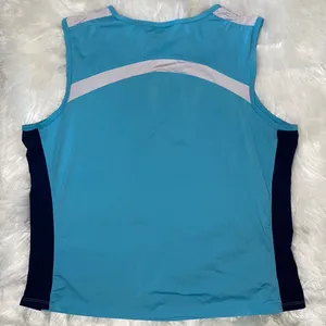 Athletech Blue and White Sleeveless Athletic Top Size L thumbnail 4