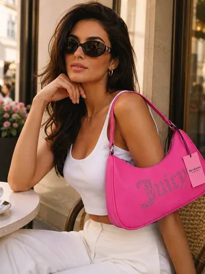 Juicy Couture Obsession Crossbody Bag Juicy Pink Studded Logo NWT thumbnail 2