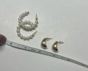 Bohemian Gold & Pearl Earring Set 💛 Lot 5 thumbnail 4