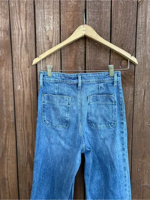 Free Assembly Medium Acid Wash Wide Leg High Rise Jeans thumbnail 4