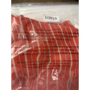kerisma sweatet short sleeve shirt blousr striped orange ivory M/L thumbnail 11