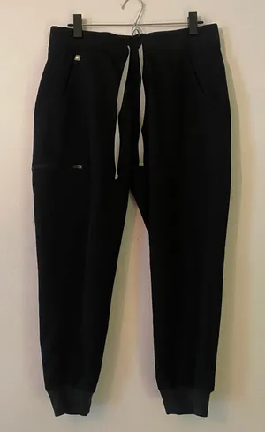 FIGS Black Zamora Jogger Scrub Pants Uniform Nurse Dr Women's size Medium Petite thumbnail 1