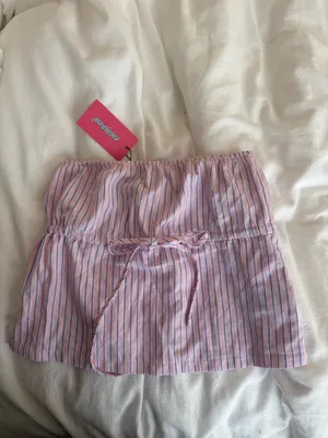 Edikted pinstripe strapless top thumbnail 2