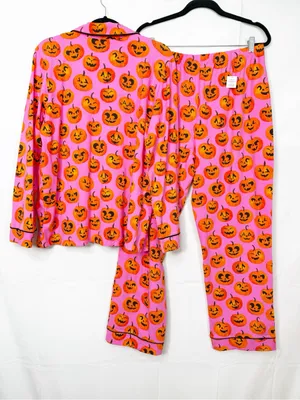 BedHead PJs Jolly Jack-O-Lantern Long Sleeve Classic Stretch Jersey Pajama Set thumbnail 5