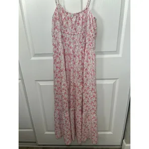AND NOW THIS Floral Maxi Dress Sundress Sleeveless Pink White XL‎ Cottagecore thumbnail 6