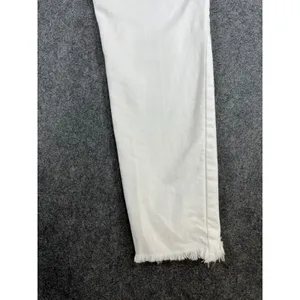 Levis 721 High Rise Skinny Ankle Jeans White‎ Distressed Raw Hem Size 30 thumbnail 7