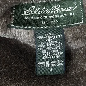 Eddie Bauer Vest Black Faux Fur Collar‎ & Lining Women's Size Small Full Zip thumbnail 8