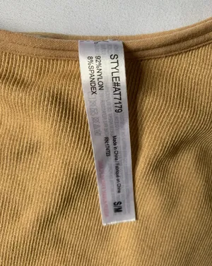 One Shoulder Crop Top Tan thumbnail 2