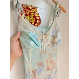 Apt. 9 Y2K Baby Blue Fairycore Coquette Slip Dress With Bows Lace Trim Medium‎ thumbnail 4