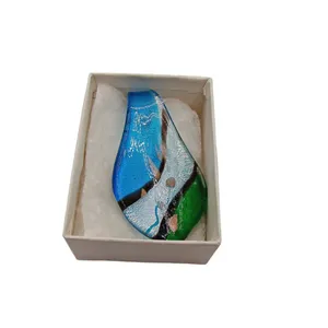 Blue Green Silver Fashion Glass Teardrop Pendant Jewelry Gifts Necklace Charm 2" thumbnail 12