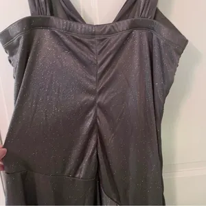 Y2K Vintage Charlotte Russe Grey Sparkle Asymmetrical Evening Dress thumbnail 7
