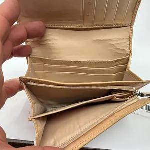 Coach Signature C Trifold Beige Canvas Wallet thumbnail 6