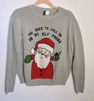 Divided Knit Christmas Sweater Size S thumbnail 1