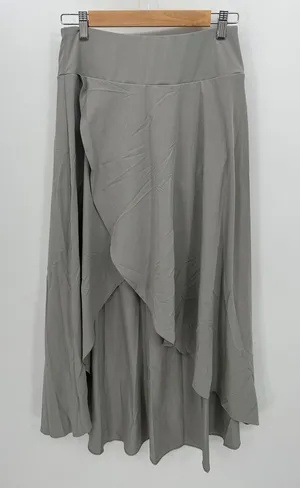 Modest Swim Skirt Built in Shorts Faux‎ Wrap Ruffle Midi Pull on Stretch Waist M thumbnail 1