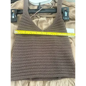 Better Together Crochet Halter Top and Tiered Maxi Skirt Set Brown Tan XS thumbnail 8