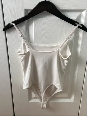 Abercrombie & Fitch White Seamless Cami Bodysuit thumbnail 3