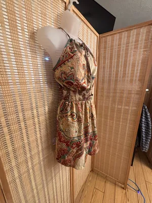 Cupshe Paisley Halter hankerchief mini dress thumbnail 5