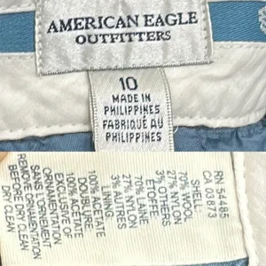 VTG Y2K American Eagle Green Tweed Wool-Blend Low-Rise Mini‎ Skirt Preppy Medium thumbnail 10