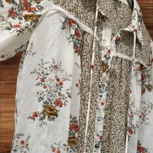 She + Sky Patchwork Button-Up Floral Blouse thumbnail 4