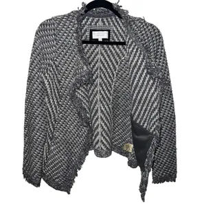 Anthropologie Angel of the North Tipperary Knit Sweater Jacket‎ Gray Small EUC thumbnail 6