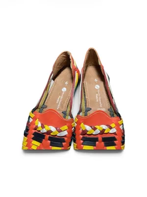 Munro-Huarache Puebla Women’s Mexican Woven Leather Sandals Sz-9 thumbnail 3