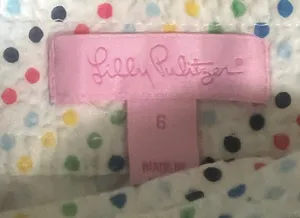 Lilly Pulitzer Multicolor Polka Dot Wrap Tie Waist A-Line Lined Skirt size6 thumbnail 4