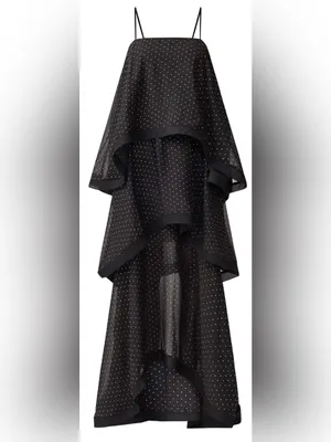 NEW Elliatt Moss Tiered Embellished Gown Black Cocktail Sz L thumbnail 5