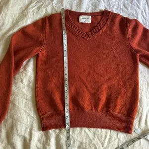 Aritzia Wilfred Free Palomino Merino Wool V Neck Sweater Orange Size Medium thumbnail 6