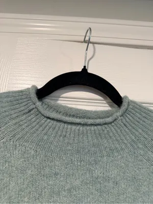 J.Crew Size S Sage Green Merino Wool Alpaca Blend Crewneck Sweater thumbnail 2