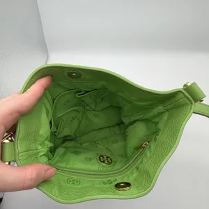 Tory Burch Crossbody Bag Green Pebbled Leather Preppy Classic Colorful Designer thumbnail 5