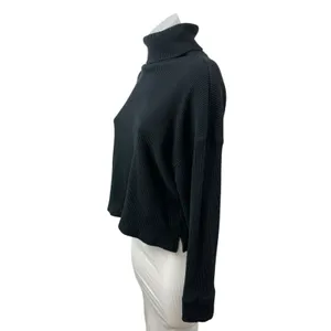 Abercrombie & Fitch Womens Black Turtleneck Long Sleeve Sweatshirt Sweater Top M thumbnail 3