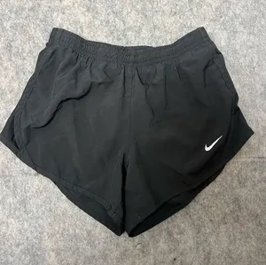 Nike‎ Black Women's Small Athletic Running Shorts with White Swoosh thumbnail 1