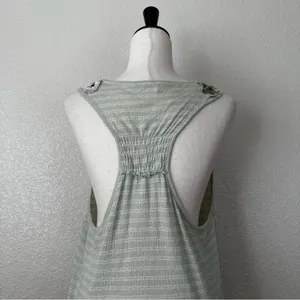 Free People Frida Mint Green Floral Embroidered Gauzy Knit Tank Top, Sz Medium thumbnail 7