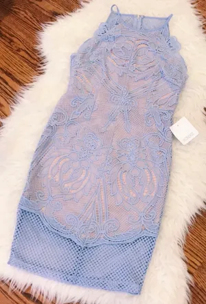 Princess Polly NWT Gorgeous periwinkle lace sheath dress thumbnail 1