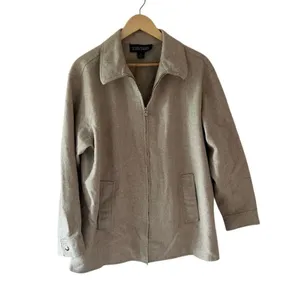 Linda Allard x Ellen Tracy 100% wool full zip women’s jacket size 14 thumbnail 3