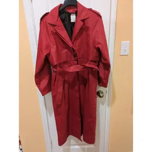 London Fog By Wamsutta Thinsula Lined Red Trench Coat Woman’s 8 Regular thumbnail 2