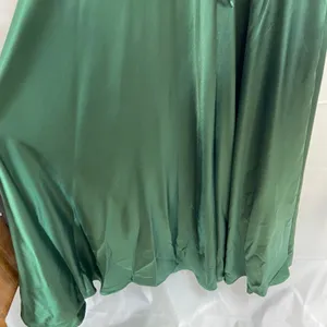 Ladivine by Cinderella Divine women's‎ emerald satin cowl maxi formal gown dress thumbnail 4