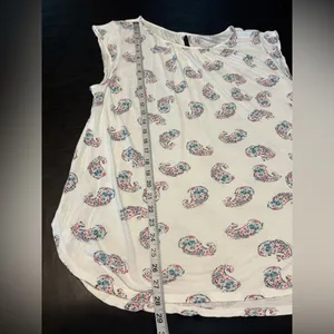 LOFT Paisley Cap-Sleeve Top Lightweight size Large thumbnail 9