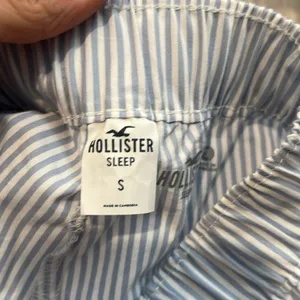 Hollister poplin wide leg sleep blue and white pj pants size small. NWOT! thumbnail 10