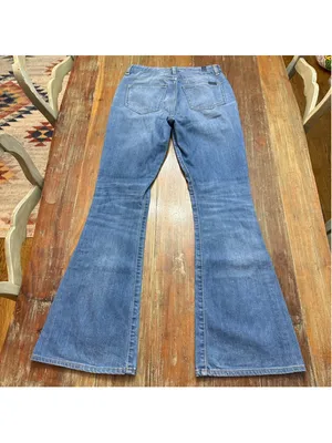 7 For All Mankind Ultra High Rise Skinny Boot Jeans Medium Wash Blue Size 28 thumbnail 13