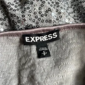 Express Women's Grey and Silver beaded tank thumbnail 2